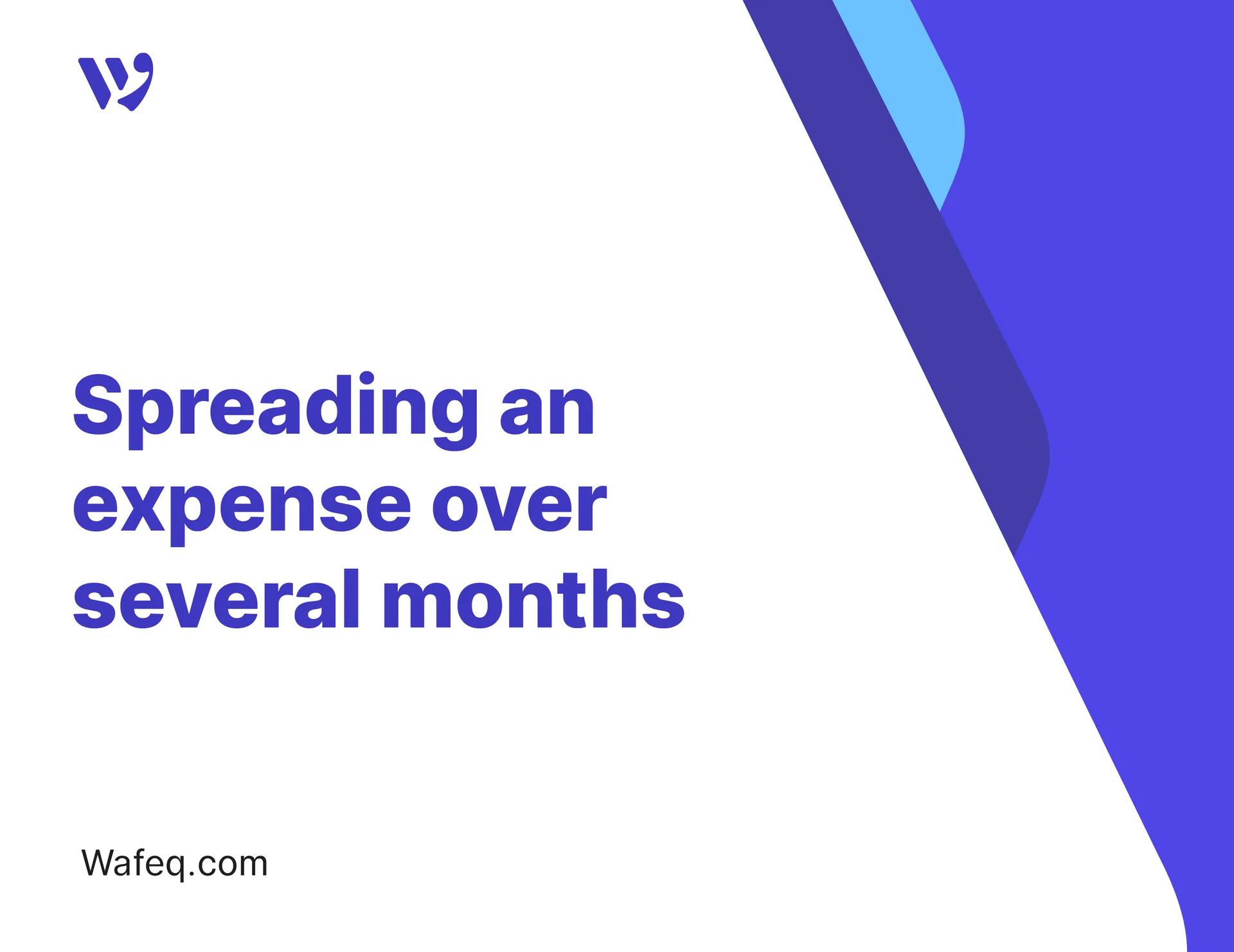 Spreading an expense over several months